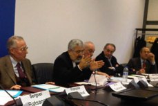 Photo:  Amb. Sergey Batsanov, Amb. François Nicoullaud, Amb. Ali Asghar Soltanieh, Prof. Paolo Cotta-Ramusino, Mr. Jean-Paul Chagnollaud, Sir Richard Dalton.