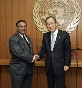 Pugwash President Jayantha Dhanapala and UN Secretary General Ban Ki-moon