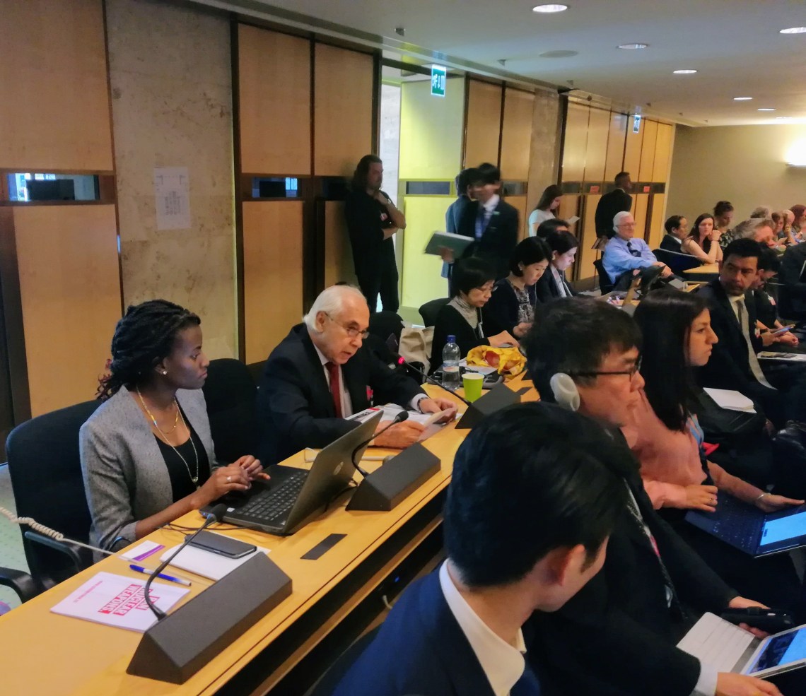 Sergio Duarte addresses the PrepCom NGO session